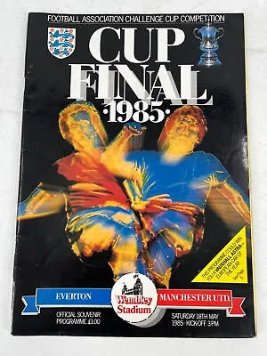SIGNED 1985 FA Cup Final Programme By 20 Everton V Manchester United Matt Busby • £100