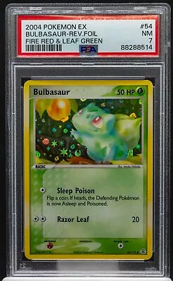 88288514 Bulbasaur 2004 Pokemon EX FireRed & LeafGreen 54 Reverse Foil PSA 7 • $0.99