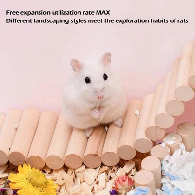 £4.85 • Buy Hamster Bridge Ladder Wooden Fence Toy For Small Animals Chinchilla Bridg  7Y3E