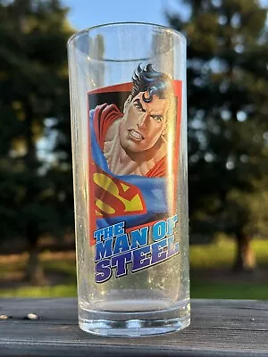 Super Man The Man Of Steel Vandor Dc Comics Drinking Glass • $17.99