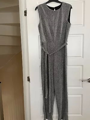£12.50 • Buy Ladies Silver Jumpsuit Size 10