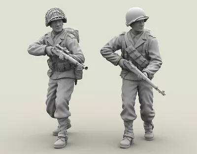 1/35 Resin Figures Model Two American Snipers And Infantry Unassembled Unpainted • $15.74