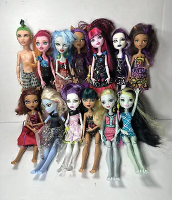 13 Monster High Dolls Lot Lagoona Frankie GiGi Spectra Clawdeen Ghoulia Cleo • $165