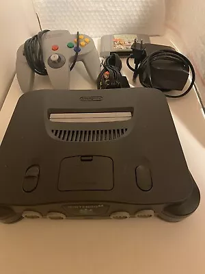 Nintendo N64 Console System Bundle W/ Oem Controller Cords Tested 1 Game • $99.99