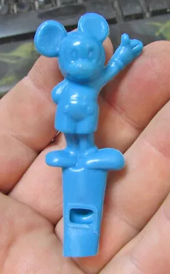 Vintage Plastic Disney Whistle Toy 3 Inches Tall Blue Mickey Mouse New Unused • $6.99