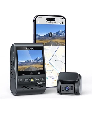 $249 • Buy Viofo A129 Plus Duo Quad HD 2CH Dash Cam Combo W/ 5GHz WiFI GPS Module