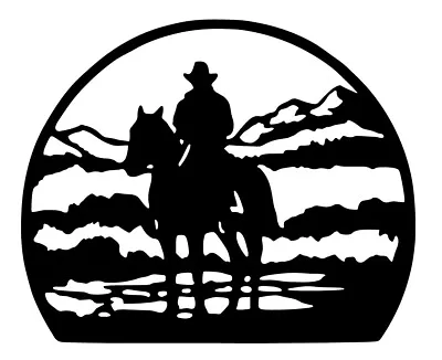 Cowboy Rancher - Horse Trailer Car Truck Decal SUV Camper Window Sticker • $14.99