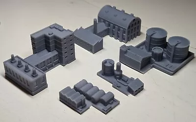 3mm T Gauge Scale Table Top Wargaming Factory Set 2 – 5 Buildings • £22