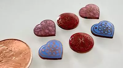 $3 • Buy Vintage 10mm Enameled Cloisonné Copper Cabs Findings Embellishments 6
