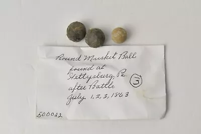 Round Musket Ball / Canister Shot Relics Battle Of Gettysburg Jul 1863 Civil War • $36.99