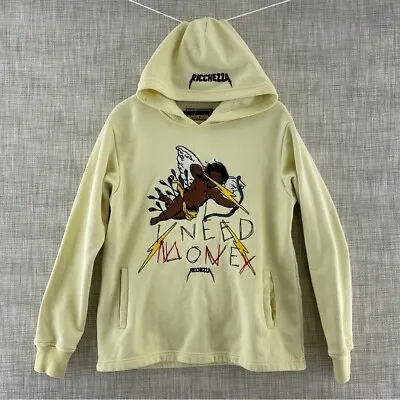 Riccezza  Need Money  Cream Hoodie Embroidered Medium Men's  8498/b • $52.80