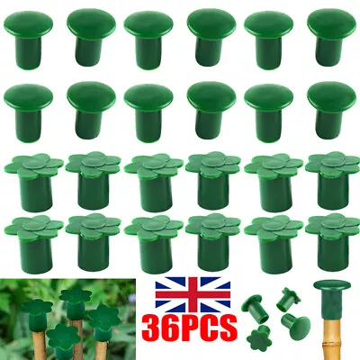 36PCS Garden Rubber Cane Caps Safety Toppers Bamboos Eye Protector End Caps UK • £6.35