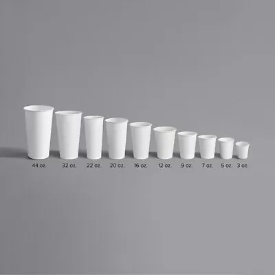 White Poly Paper Cold Cup (select Size/quantity Below) • $32.69