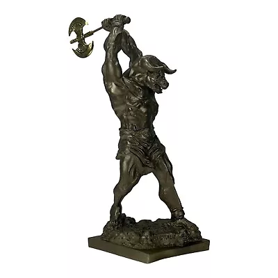 Minotaur Warrior With The Minoan Double Edge Axe Greek Monster Statue Sculpture • $79.90