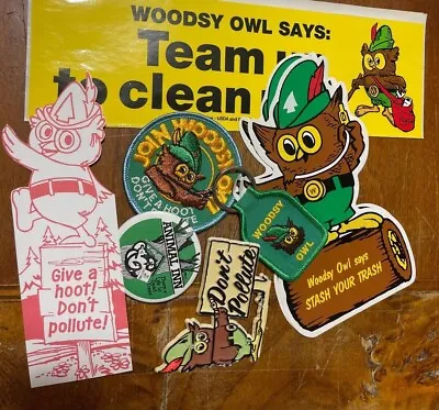 Woodsy  Owl  Souvenir Build Your Own Lot Patch Poster Bumper Stickers Vintage • $6.40