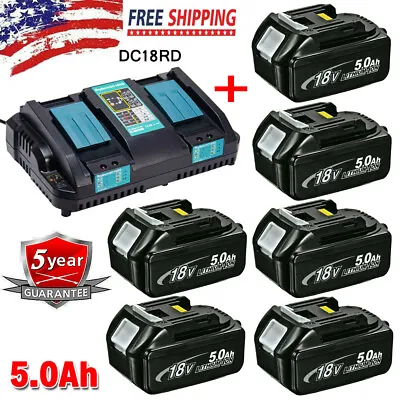 5.0Ah For BL1850B Makita 18V Battery BL1860B BL1830B LXT Lithium LED DC18RD • $52.90