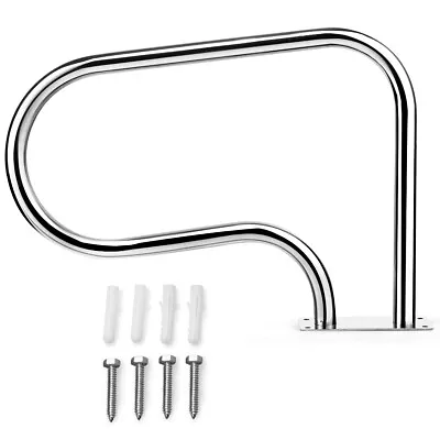 $69.59 • Buy Swimming Pool Hand Rail Stainless Ladder Stair Rail With Base Plate