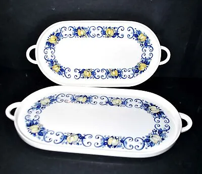 VILLEROY & BOCH Set Of Two Vintage 1970-1980 CADIZ Porcelain Trays • $72.29