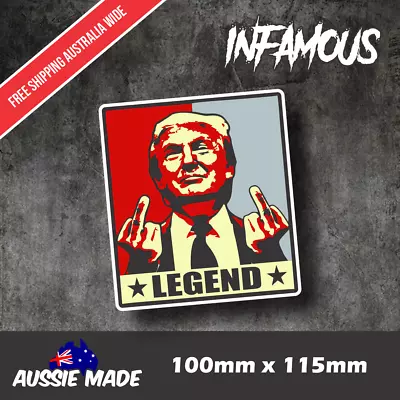 $5.69 • Buy Donald Trump Sticker Mugshot 4x4 Vinyl Decal Funny JDM Car Window Ute Car