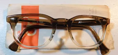 Vintage AMERICAN OPTICAL Stadium Brown Fade 48/24  Eyeglass Frame NOS #300 • $329.99