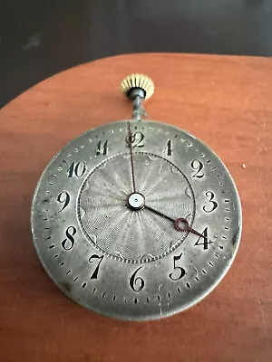 Vintage 23.75mm Swiss Pocket Watch Movement Keeping Time • $75