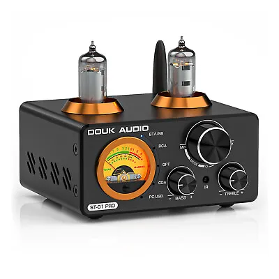 Douk Audio ST-01 PRO HiFi Bluetooth 5.0 Valve Tube Amplifier USB/COAX/OPT Amp • £99.99