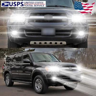 For Toyota Sequoia 2001-2007 Combo 6000K COB LED Headlight Hi/Low+Fog Light Bulb • $26.09