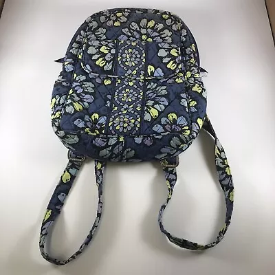 VERA BRADLEY Tablet Purse Campus Style Backpack Indigo Pop Floral Blue Purple • $26.99