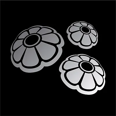 $7.99 • Buy Set Of 3 VW Bug Beetle Daisy Flowers Volkswagon Car Truck Choose Size And Color