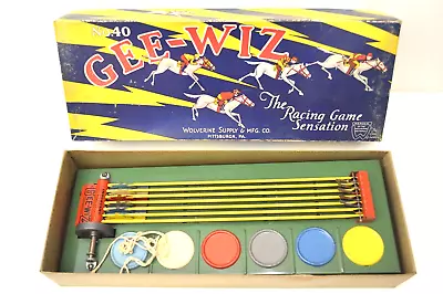 Vintage Gee-Wiz No.40 - Horse Racing Game Tin Litho Simulator Wolverine Horse • $99.99