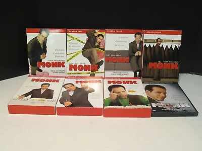 Monk Seasons One Through Seven Dvd Box Sets Bonus Dvd Premier Episode Vg Cond !! • $19.95