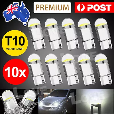 10 PCS White T10 194 168 W5W COB Waterproof Bright Wedge Interior LED Light Bulb • $6.45