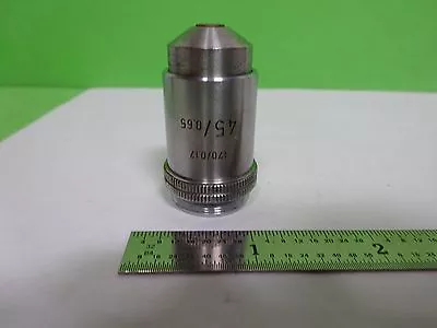 Microscope Part Leitz Germany Vintage Objective 45x Optics As Is Bin#2b-e-18 • $157.74