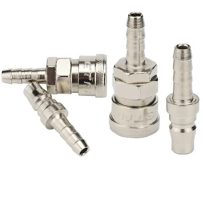 4 Male&Female 8mm Gas Hose Copper Nozzle Connector Quick Release Fit BBQ Caravan • £7.89