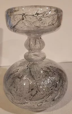 Vintage Peill & Putzler Germany Art Glass Hyacinth Vase 7.5   Schleiergraphit  • $135.99