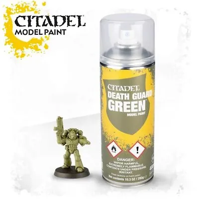 Games Workshop Citadel Spray Paint: Death Guard Green Warhammer 62-32 • £20.49