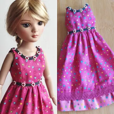 Short Classic Dress With Beaded Jewelry For 16in Doll Ellowyne/Prudence/Lizette • $49