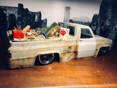 $169.95 • Buy Chevy GMC PickUp Truck Custom Painted RC Body 1/10 Rust Patina 12.3 Square Body