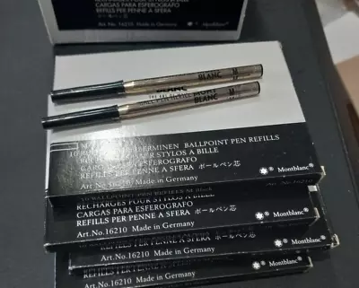 2 Mb Montblanc Ballpoint Refill Medium Black Ink Refills  Ball Point • $11.95