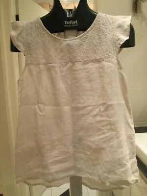 TERZO MILLENNIO 100% Linen Top Sand Flutter Slv M A Line Italy BNWT • $35