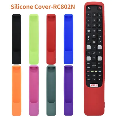 Silicone Remote Control Case Cover For TCL TV RC802N YUI2 YLI3 Protector Sleeve • $2.97