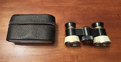 Vintage Bushnell J-B208 Binoculars 3X Coated Mother Of Pearl W/ Case Japan • $29.99
