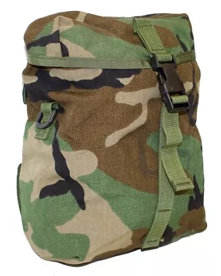 USGI Military Woodland Camo Sustainment Pouch Molle Black Buckle EXCELLENT • $21.90