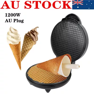 Electric Waffle Cone Maker Nonstick Ice Cream Cone Machine AU • $64.85