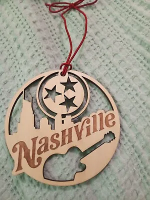 Nashville TN 4  Wooden Ornament Brand New ..Music City  • $9.99