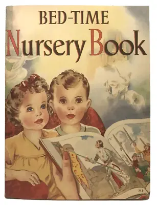 Vtg Bed Time Nursery Book Rhymes Whitman Publishing 1944 • $8.99