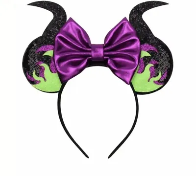 Minnie Mickey Mouse Ears Headband Disneyland Maleficent Headband Halloween • $14.99