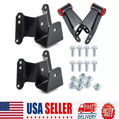 Fit 73-1987 Chevy GMC C10 2WD 4  Rear Steel Drop Lowering Hanger Shackle Steel • $64.89