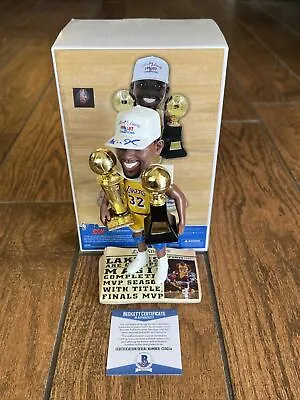 LA Lakers MAGIC JOHNSON Bobblehead FINALS MVP Signed BECKETT Autograph L/E • $424.99