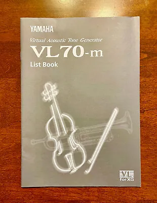 Original Printed  List Book  For The Yamaha VL70-m - BOOK ONLY • $3.95